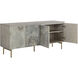 Mirabelli 67.5 X 19 inch Light Grey / Brass Sideboard